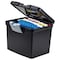Storex Portable File Box with XL Storage Lid, Black 61504B03C - alternate 2